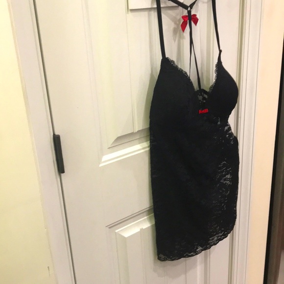 BLACK LACE size large NIGHTIE OR CAN WEAR AS an undergarment out at night. ❤️❤️ - Picture 2 of 10